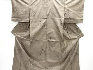 未使用品　樹木模様織り出し本場泥大島紬着物(9マルキ)